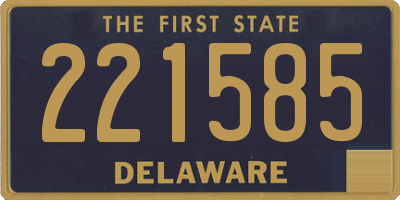 DE license plate 221585