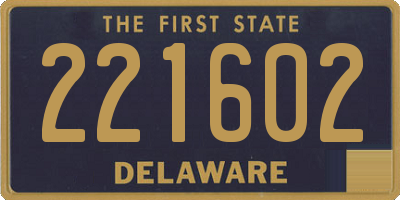 DE license plate 221602