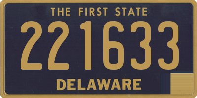 DE license plate 221633