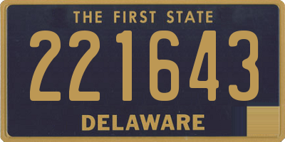 DE license plate 221643