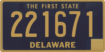 DE license plate 221671