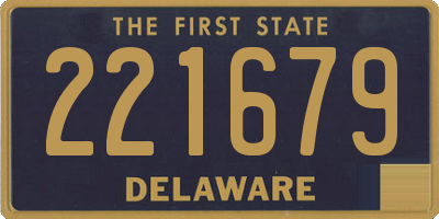 DE license plate 221679