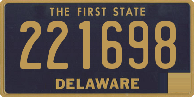 DE license plate 221698
