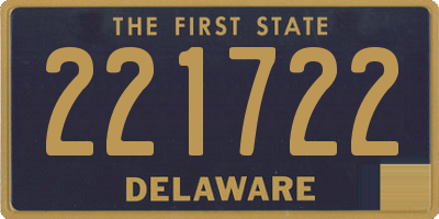 DE license plate 221722