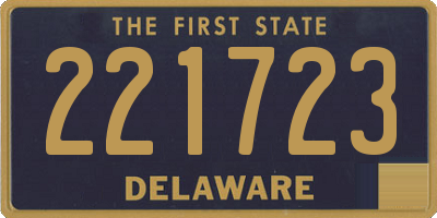 DE license plate 221723