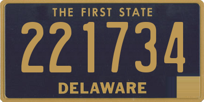 DE license plate 221734