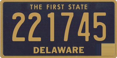 DE license plate 221745