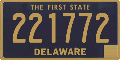 DE license plate 221772