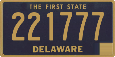 DE license plate 221777
