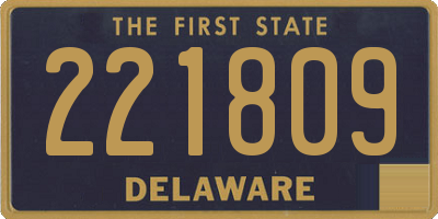 DE license plate 221809
