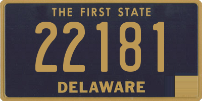 DE license plate 22181