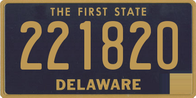DE license plate 221820