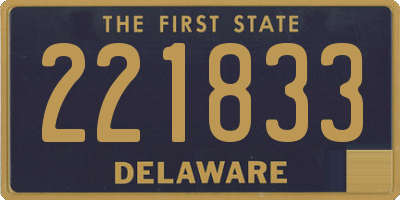 DE license plate 221833