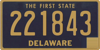 DE license plate 221843