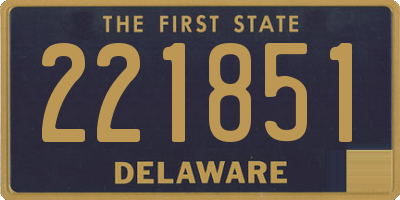 DE license plate 221851