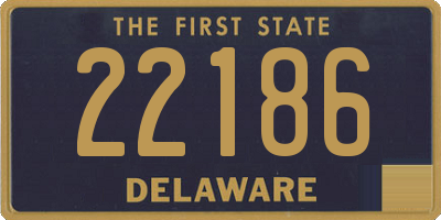 DE license plate 22186