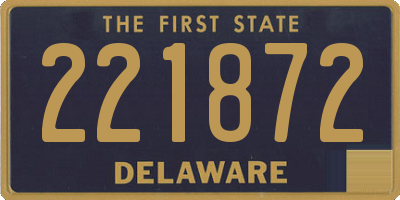 DE license plate 221872