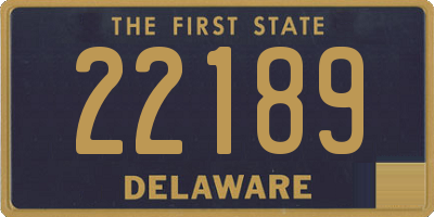 DE license plate 22189