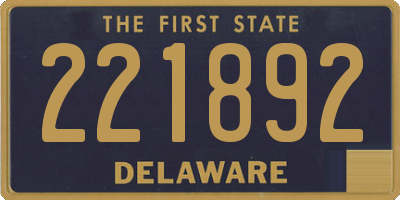 DE license plate 221892