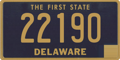 DE license plate 22190