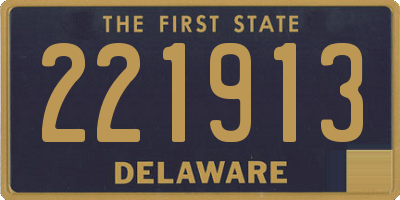 DE license plate 221913