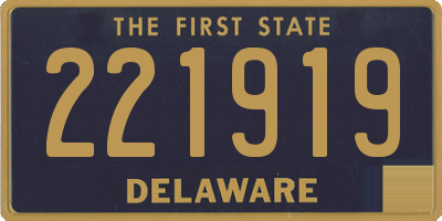 DE license plate 221919
