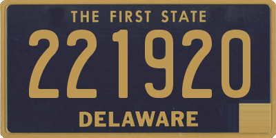 DE license plate 221920