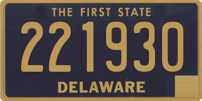 DE license plate 221930