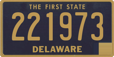 DE license plate 221973
