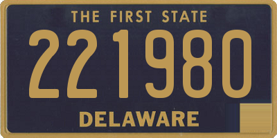 DE license plate 221980