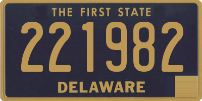 DE license plate 221982