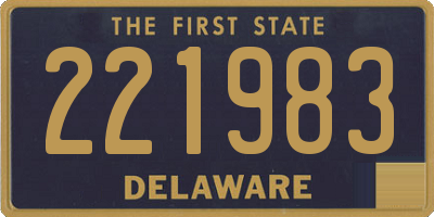 DE license plate 221983