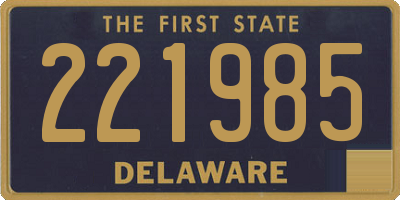 DE license plate 221985
