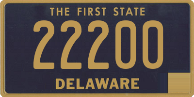 DE license plate 22200