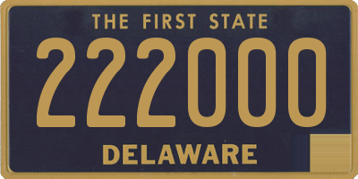 DE license plate 222000
