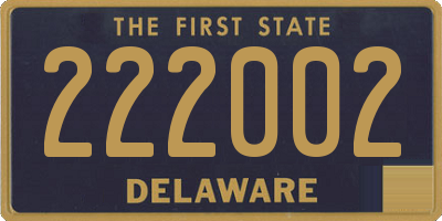 DE license plate 222002