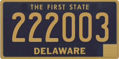 DE license plate 222003