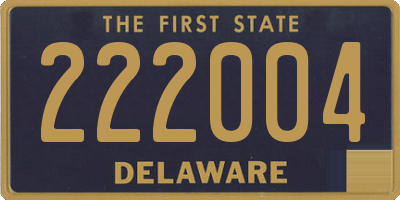 DE license plate 222004