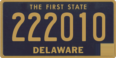 DE license plate 222010