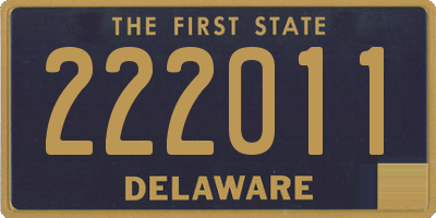 DE license plate 222011