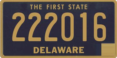 DE license plate 222016