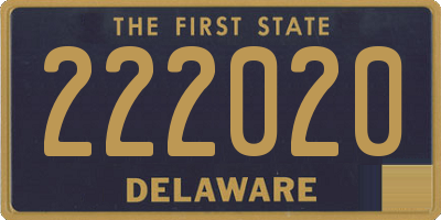 DE license plate 222020