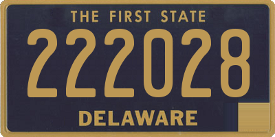 DE license plate 222028