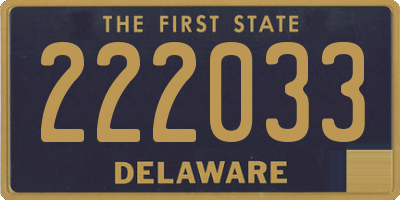 DE license plate 222033