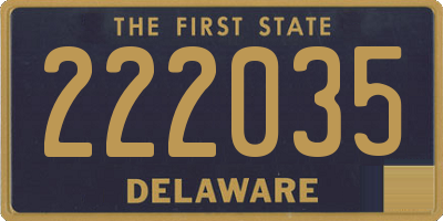 DE license plate 222035