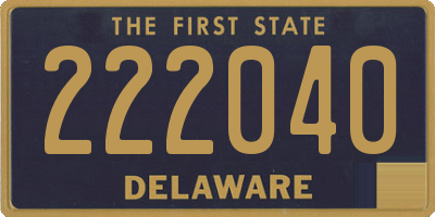 DE license plate 222040