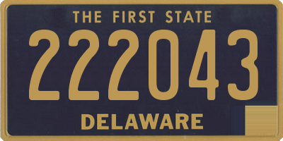 DE license plate 222043