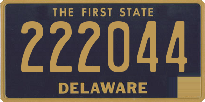 DE license plate 222044