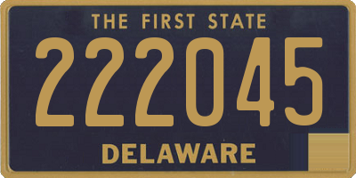 DE license plate 222045