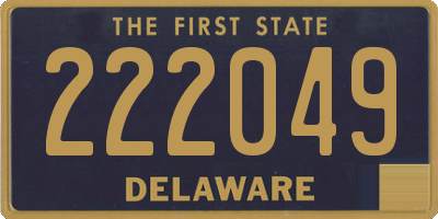 DE license plate 222049